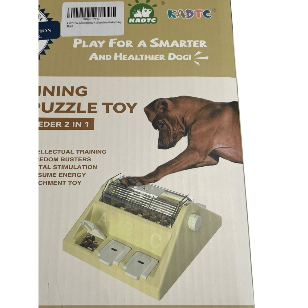 KADTC Dog Spinning Barrel Puzzle Slow Feeder Toy NEW - Picture 4 of 15